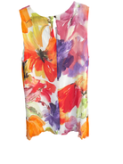 Vestido FRANK LYMAN, Blanco y naranja