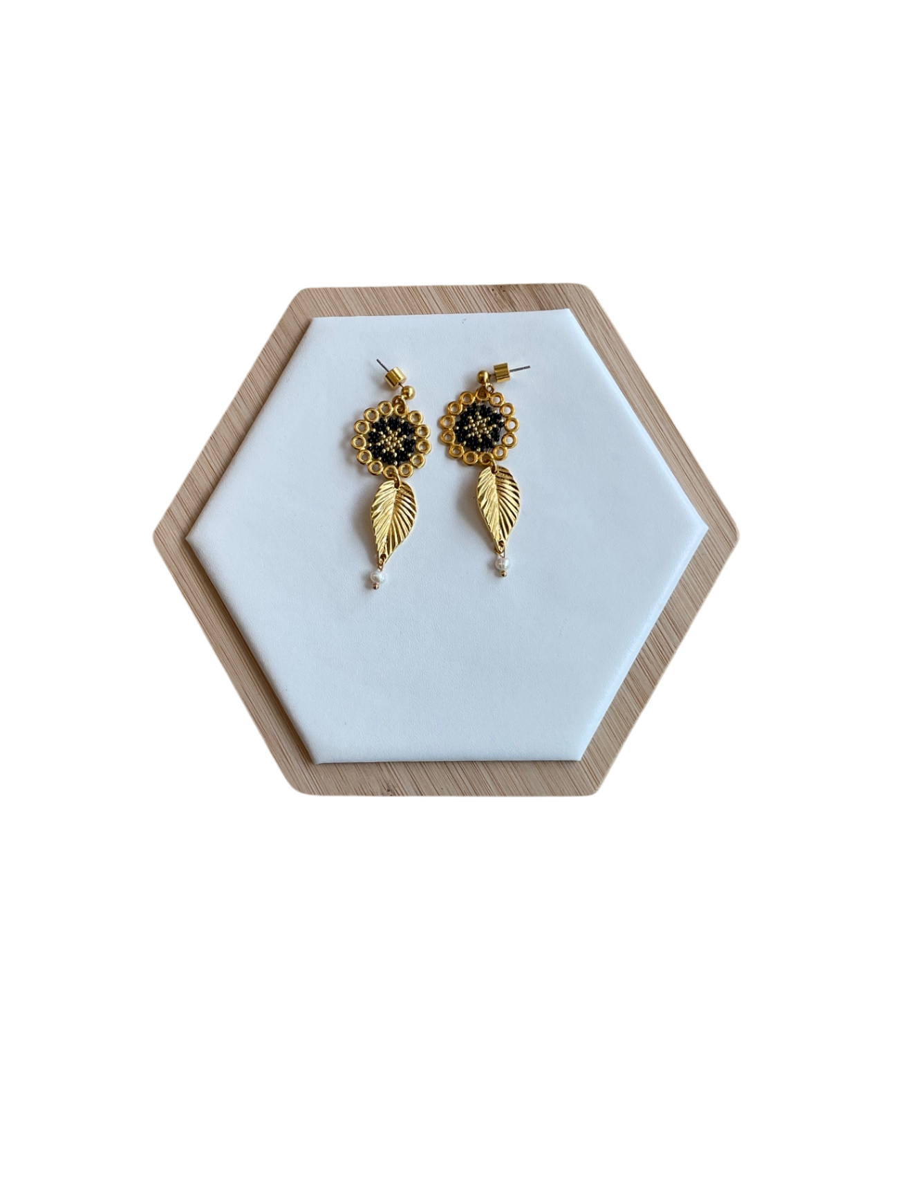 Aretes MORENA CORAZON, Atrapasueño, Negro