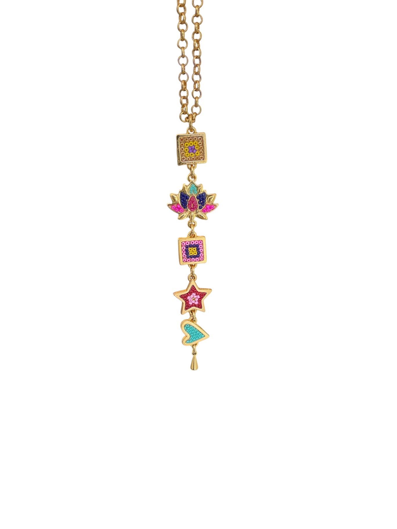 Collar MORENA CORAZON, Flor de lotto Atelier Colores