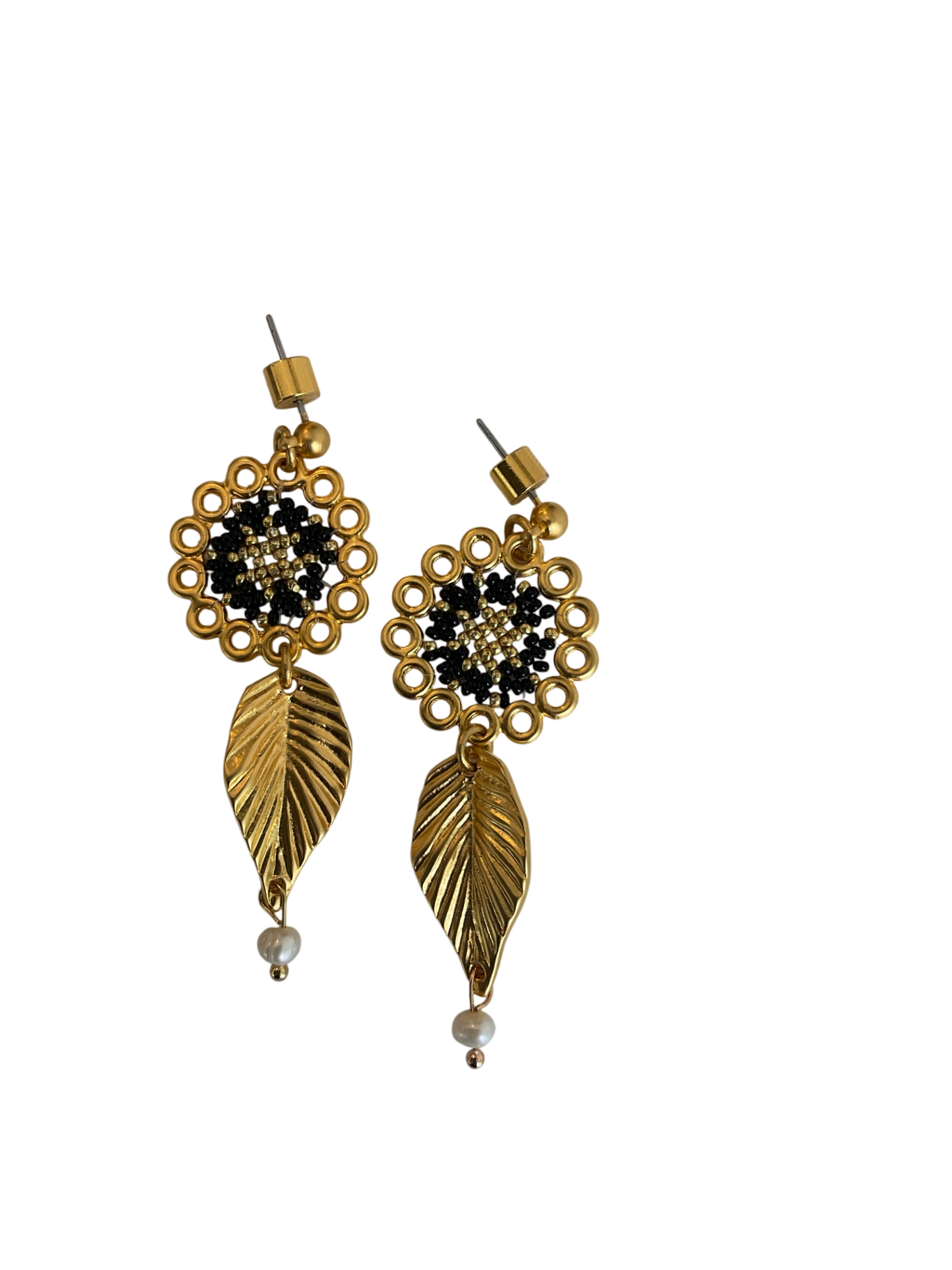 Aretes MORENA CORAZON, Atrapasueño, Negro