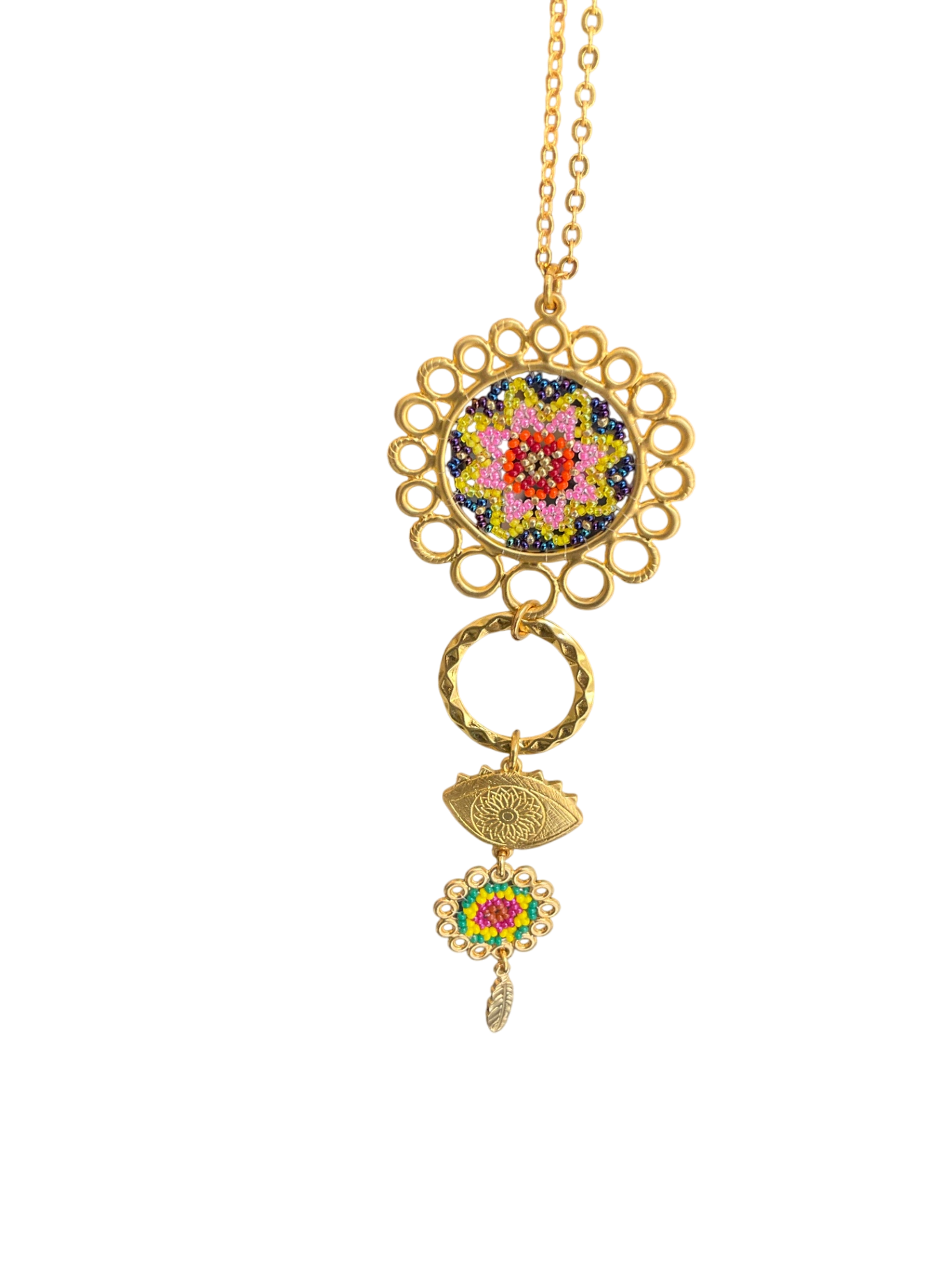 Collar MORENA CORAZON, Ojo turco Atelier, Colores