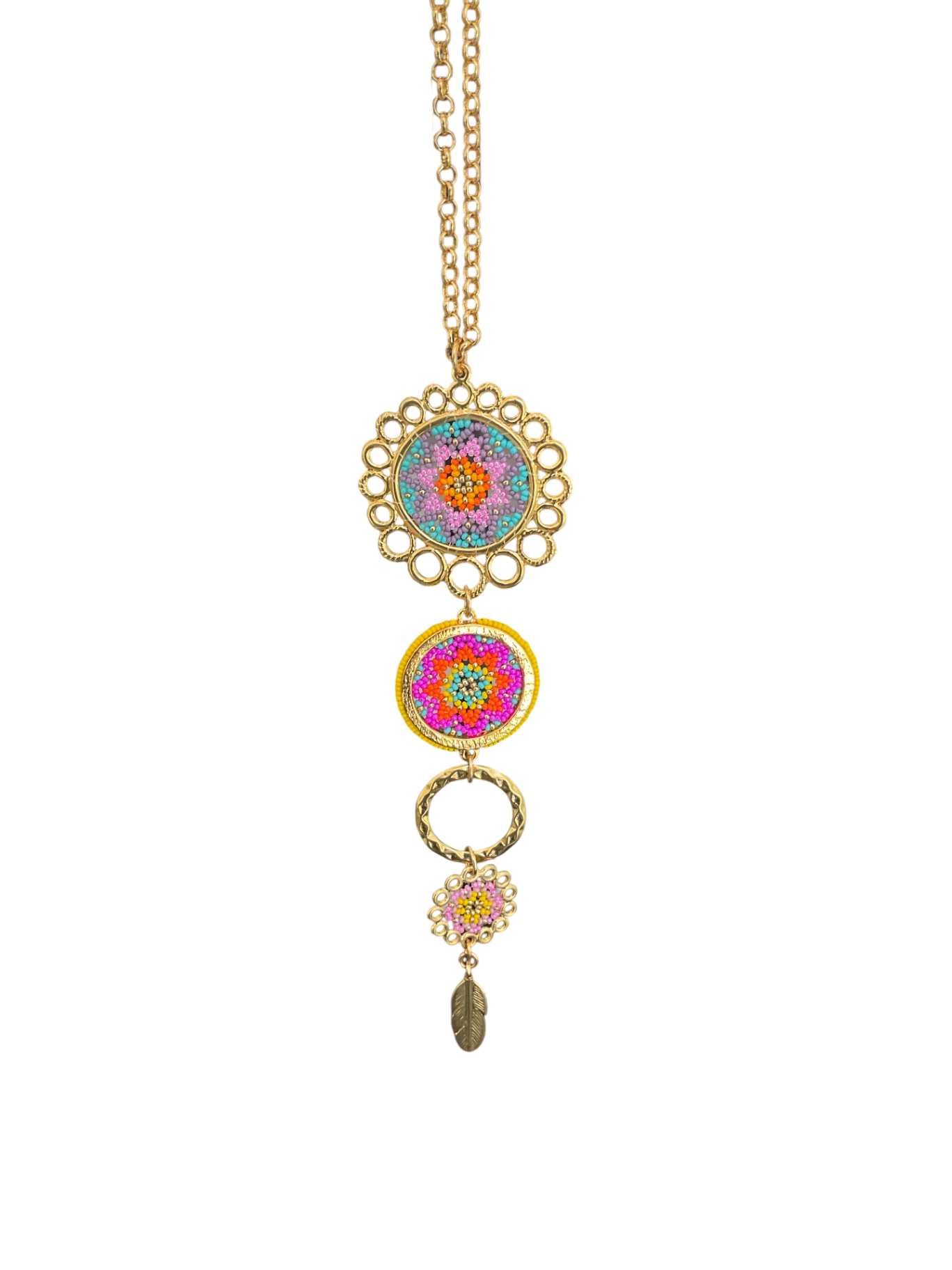 Collar MORENA CORAZON, Místico 4 dijes,  Colores