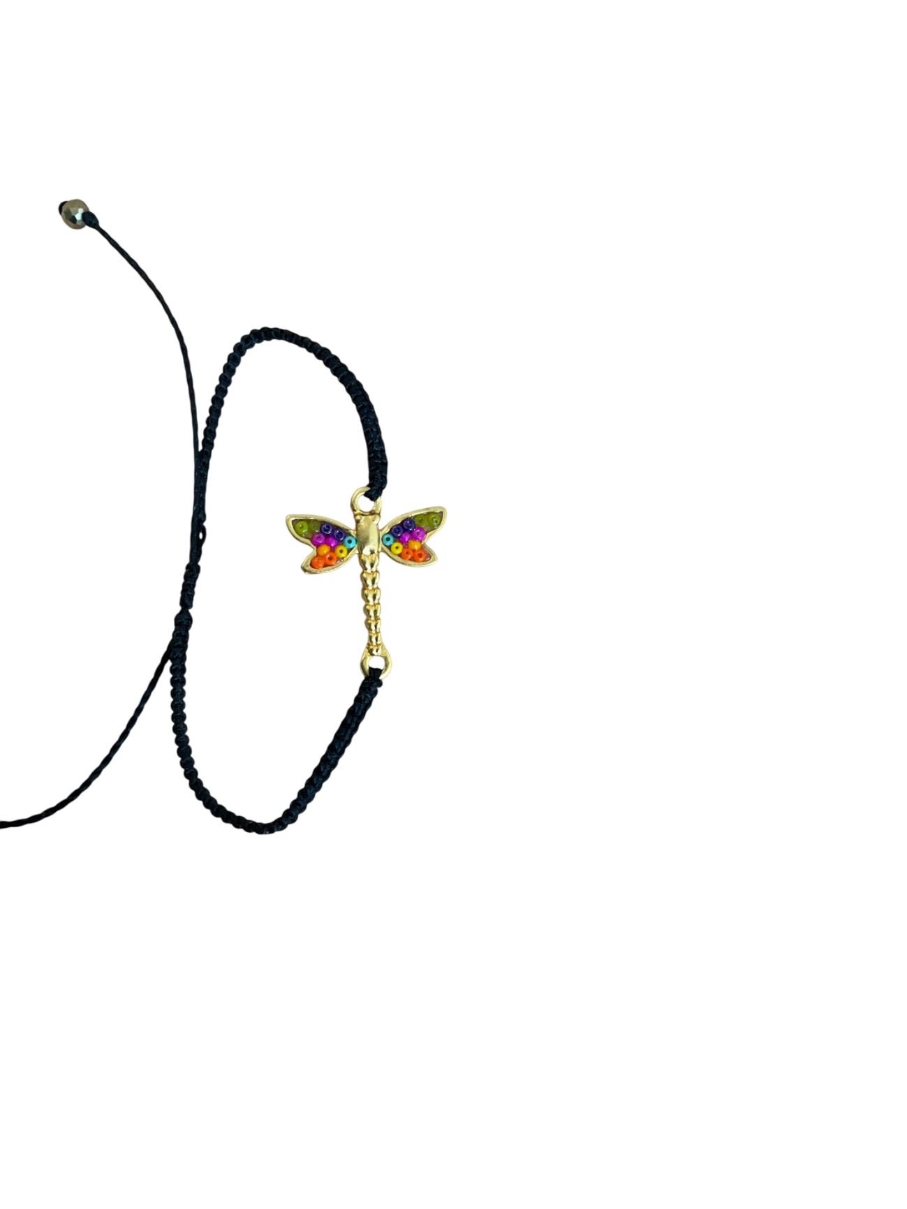 Pulsera MORENA CORAZON, libélula Negro