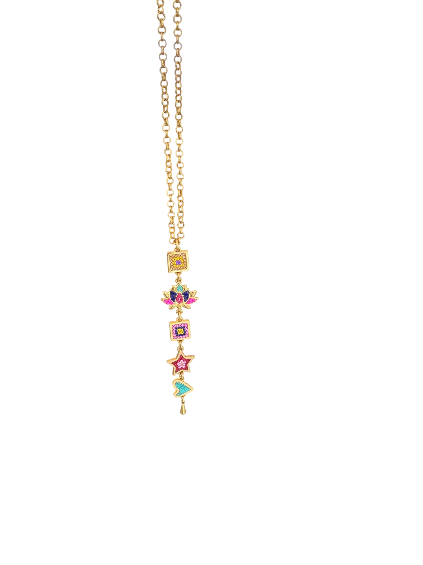 Collar MORENA CORAZON, Flor de lotto Atelier Colores