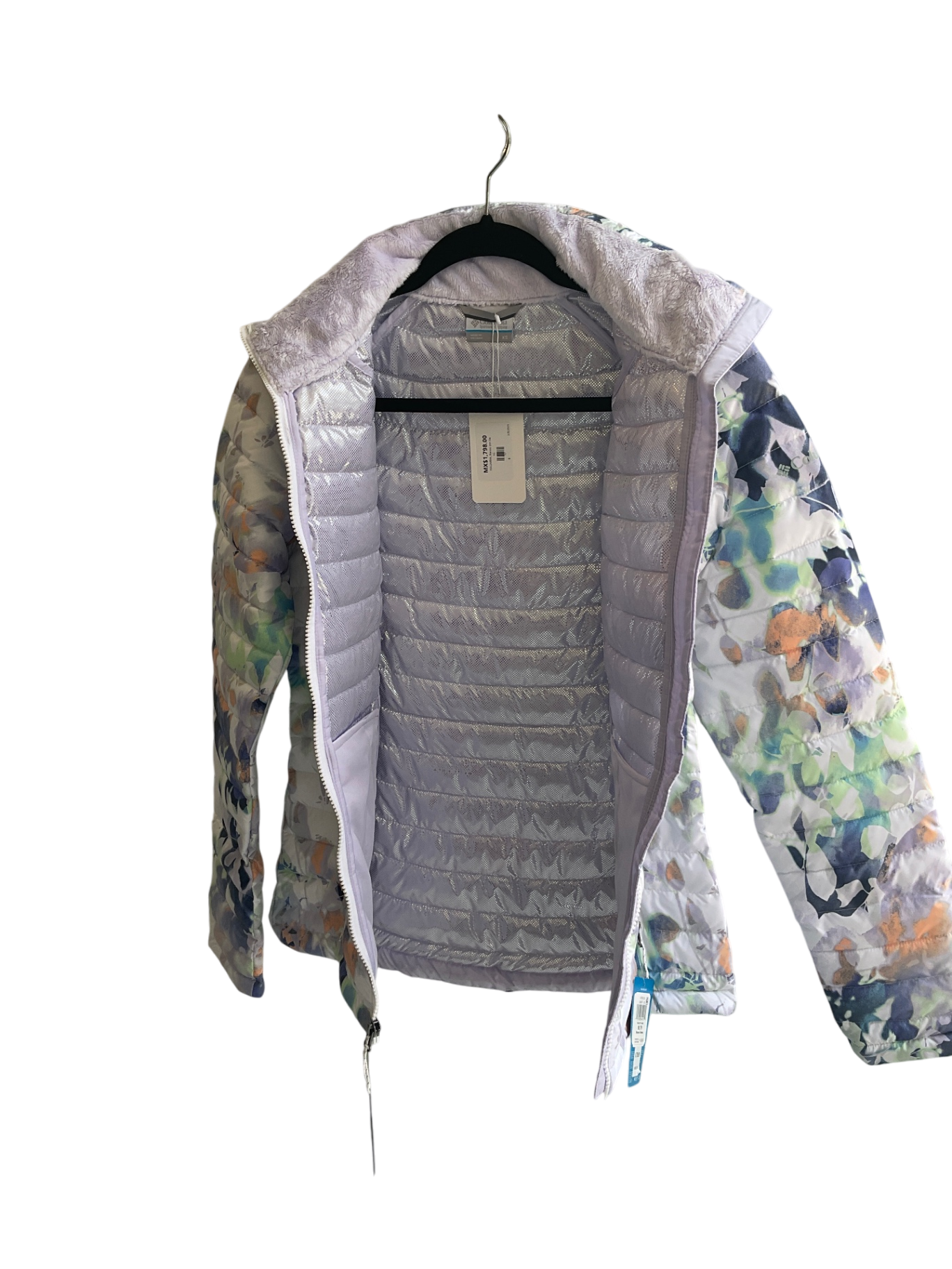 Chamarra COLUMBIA, Blanco, lila