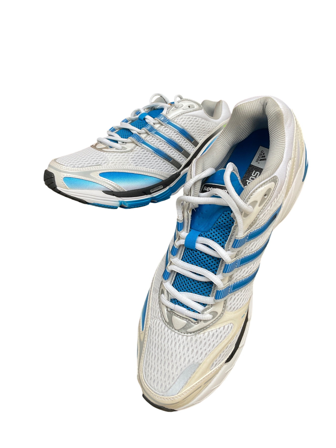 Tenis ADIDAS,  Blanco con azul