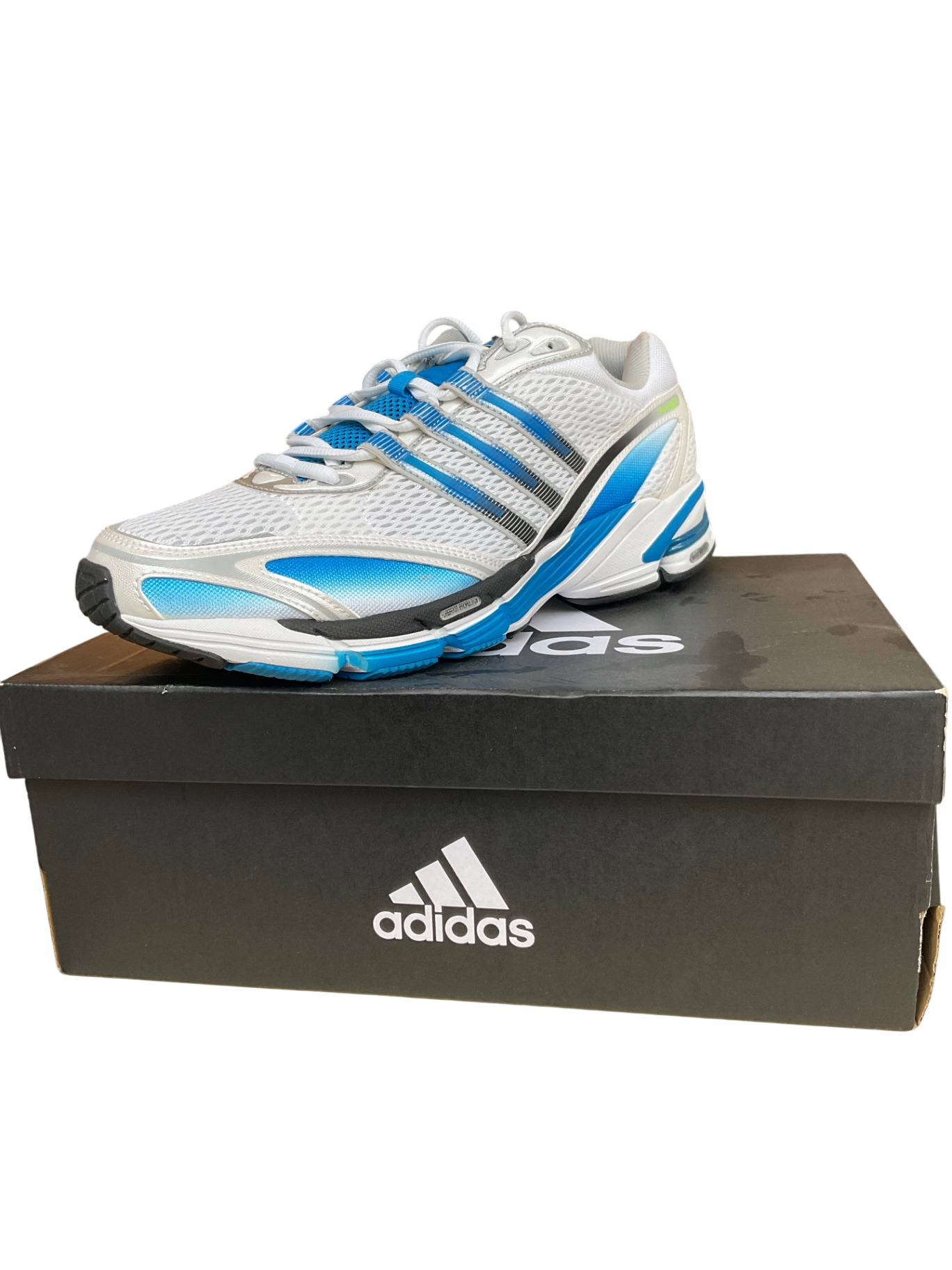 Tenis ADIDAS,  Blanco con azul