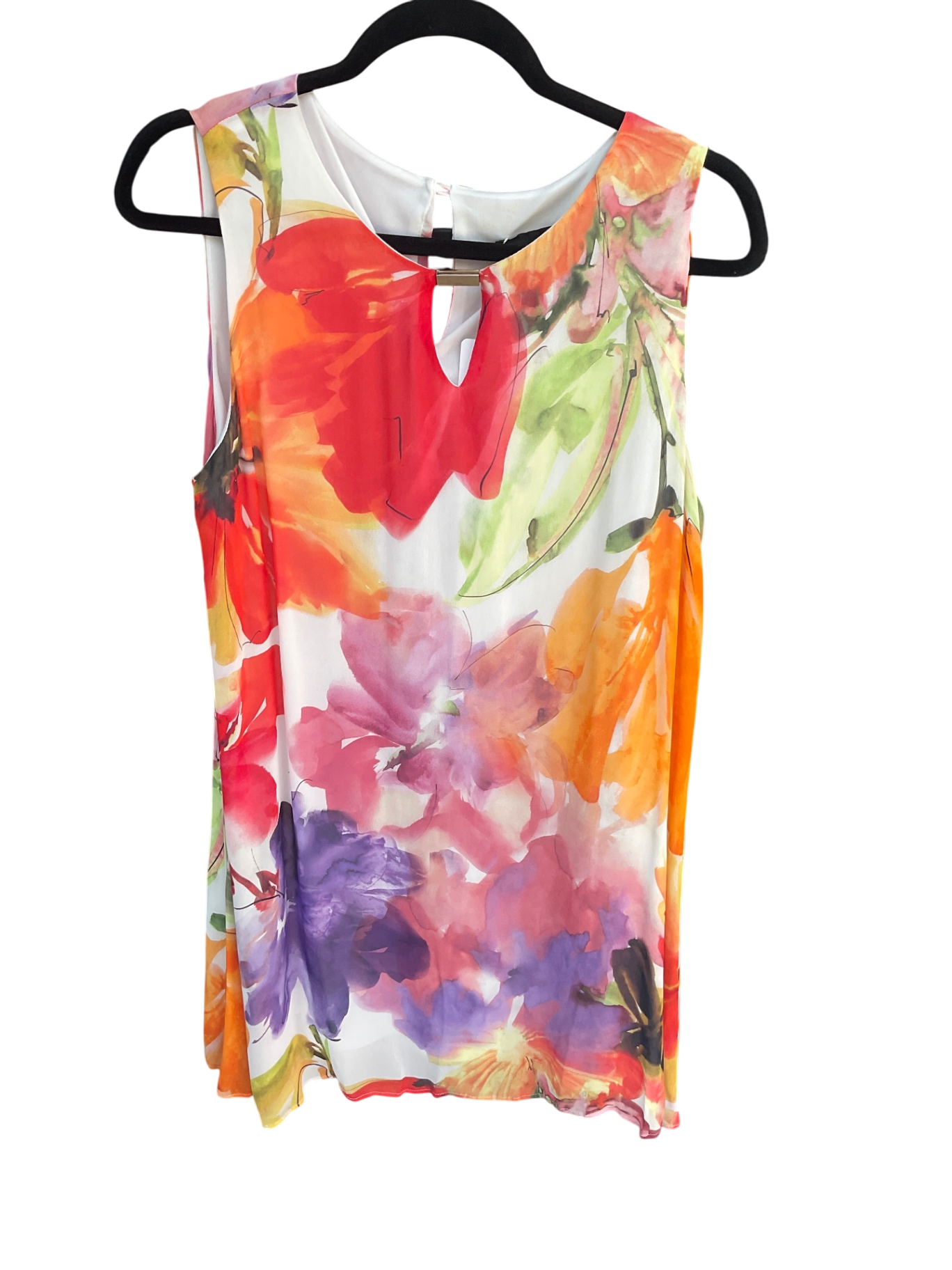 Vestido FRANK LYMAN, Blanco y naranja