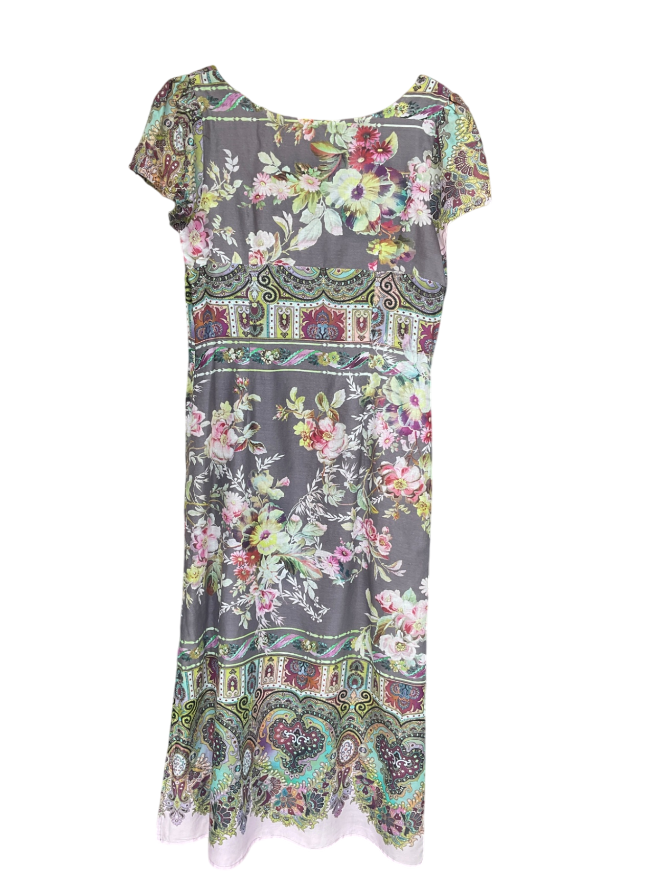 Vestido MAP, Gris con flores