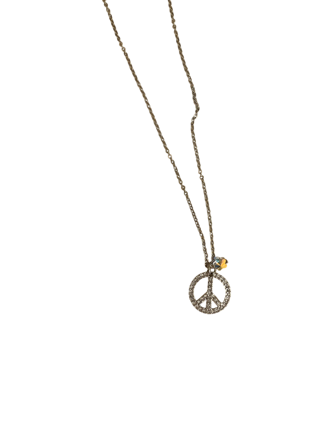 Cadena SWAROVSKI, Dije amor y paz, Plateado