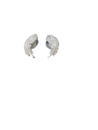 Aretes SWAROVSKI, Mod pluma, Plateado