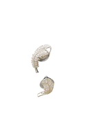 Aretes SWAROVSKI, Mod pluma, Plateado