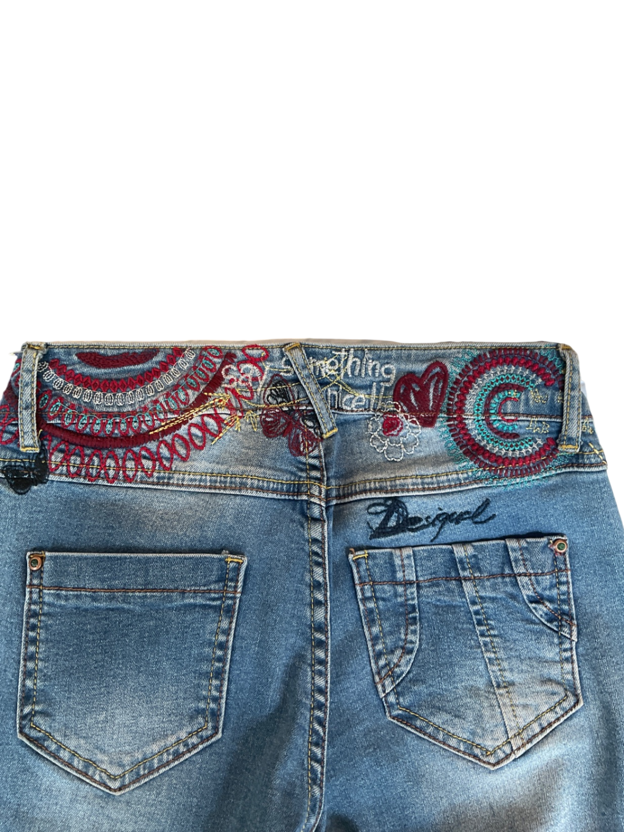 Pantalón DESIGUAL, Azul con flores