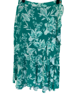 Falda ZARA, Verde, blanco