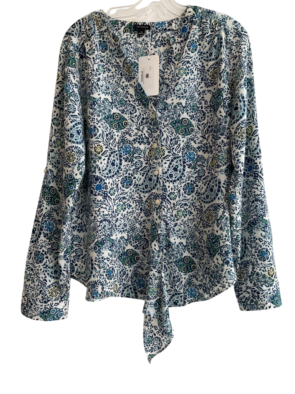 Blusa ANN TAYLOR, Azul, blanco