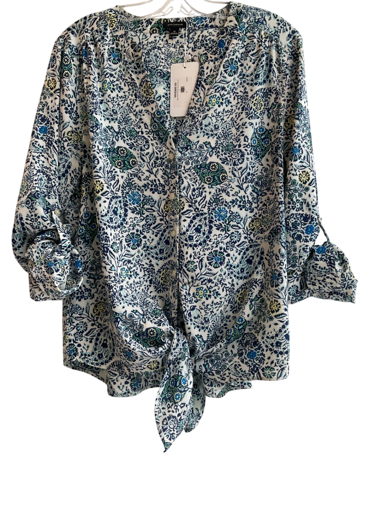 Blusa ANN TAYLOR, Azul, blanco
