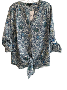 Blusa ANN TAYLOR, Azul, blanco
