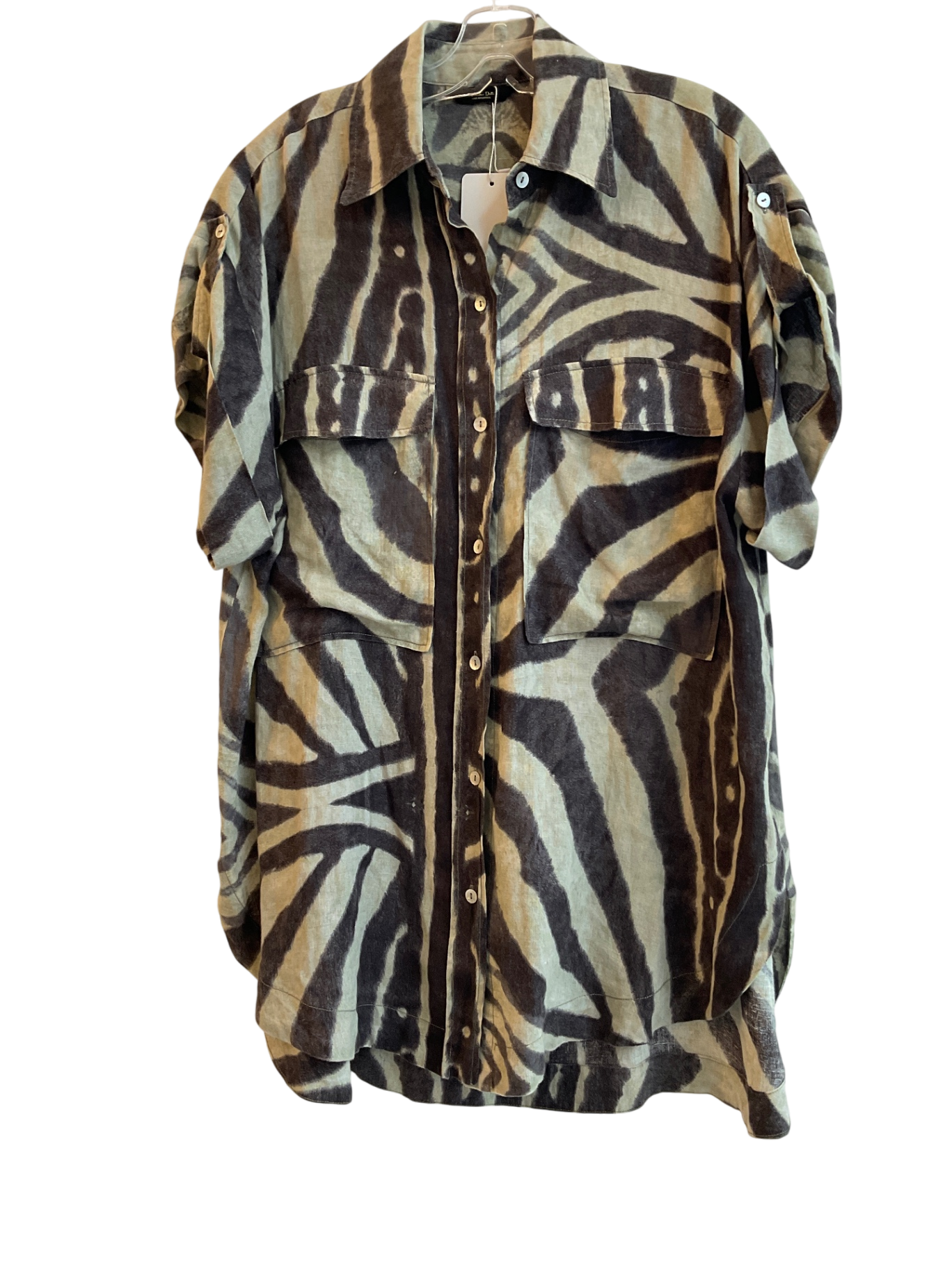 Blusa MASSIMO DUTTI, Verde, gris