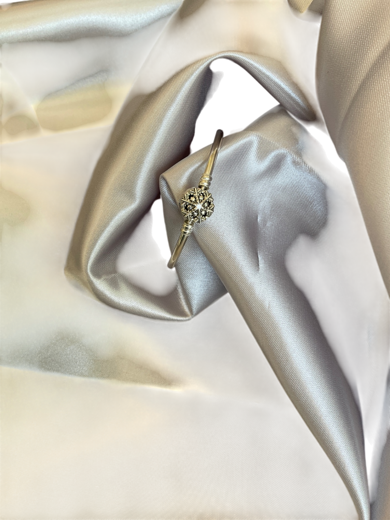 Pulsera PANDORA, Copo de nieve, Plateado