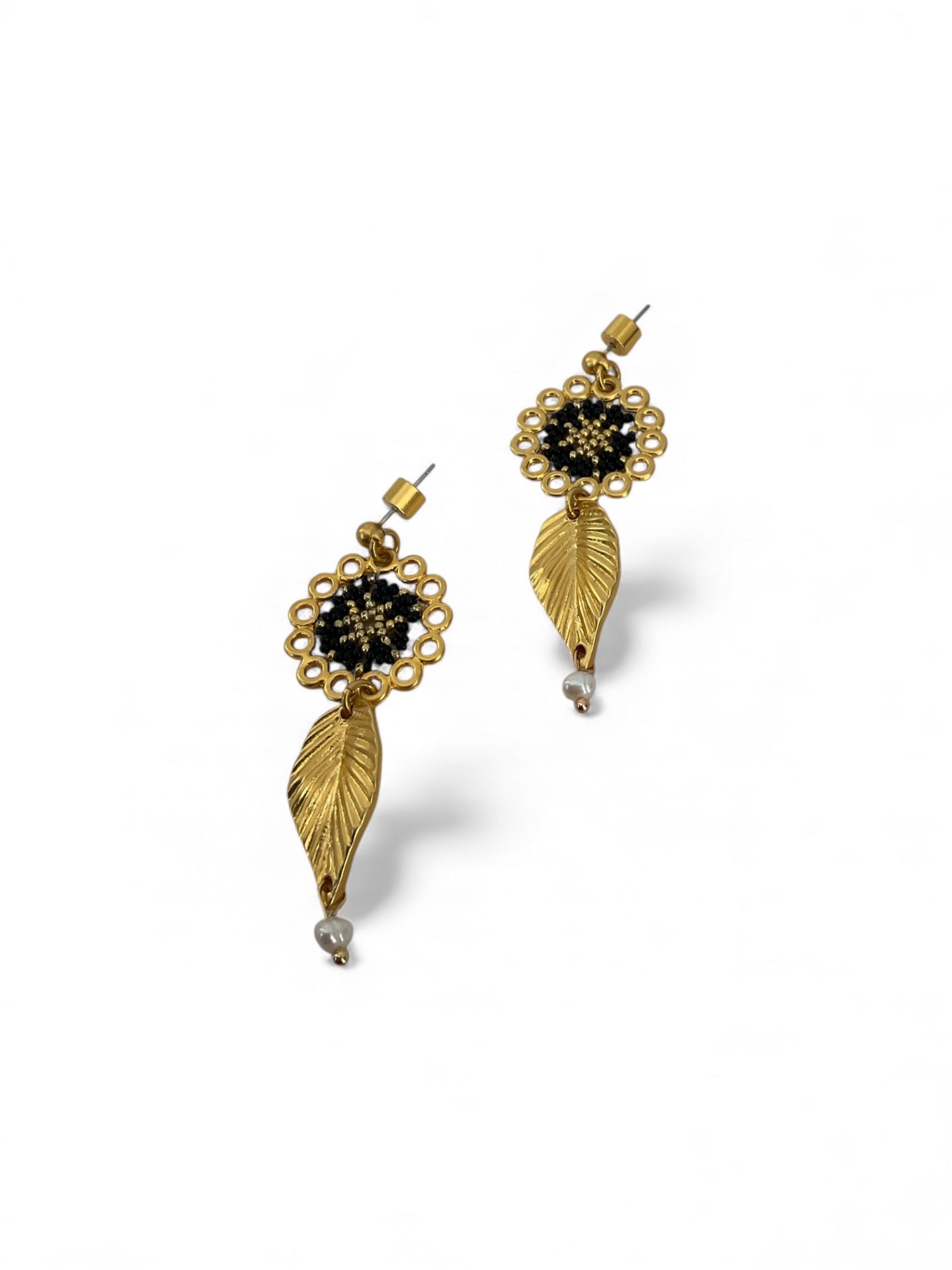 Aretes MORENA CORAZÓN, Atrapasueño, Negro