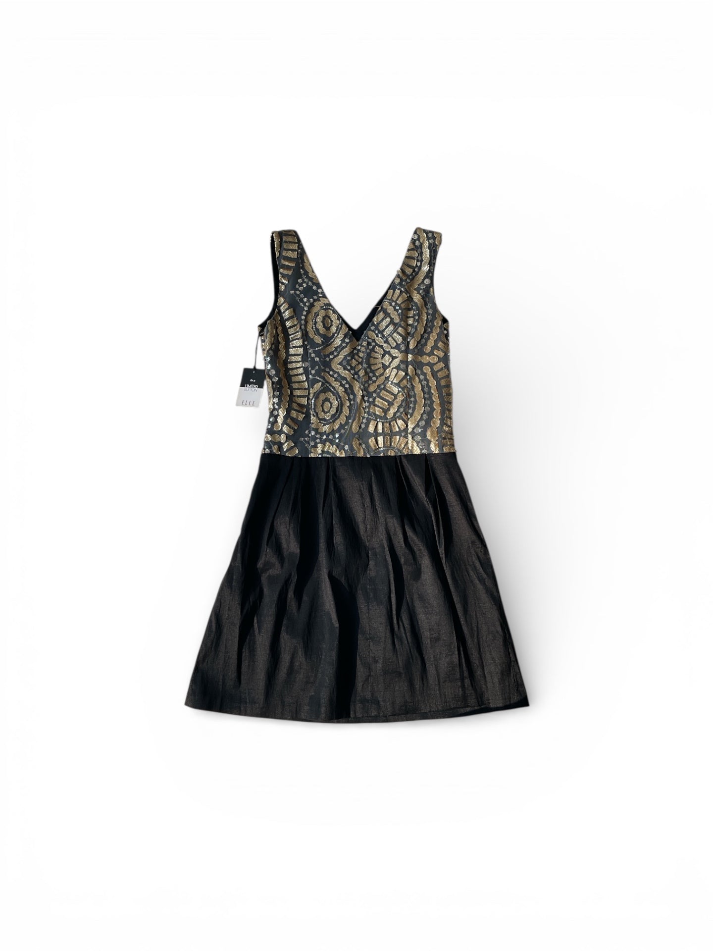 Vestido ELLE Negro, dorado